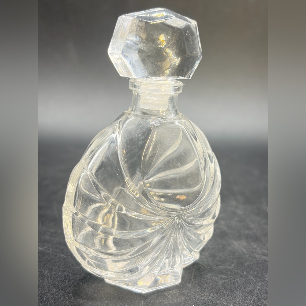 Vintage French Crystal Scent Bottle Cristal Perfume Bottle with Stopper, France